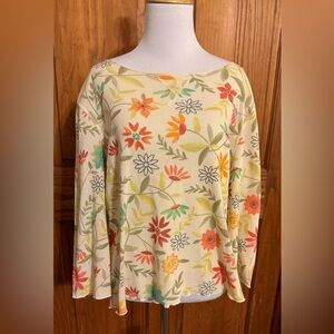 J Jill Women’s size Large floral top.Pre-owned good condition.Great summer top.